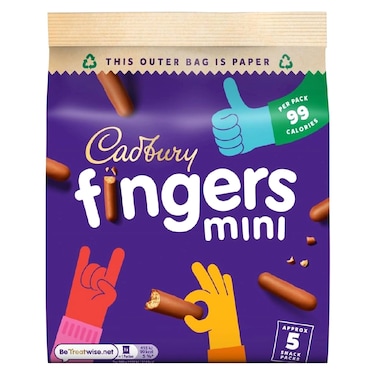 Cadbury Mini Fingers Milk Chocolate Biscuits 96.5g