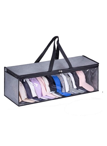 Organizer, Hat Storage for Baseball Caps, Hat Bag, Baseball Cap Organizer, Hat Holder Rack with Carrying Handles &amp; Lid, Portable Large Hat Box for Home Travel