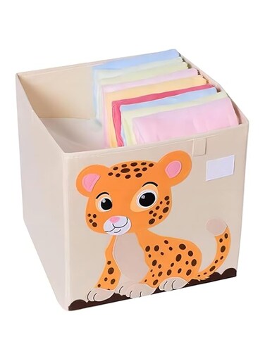 Lenosed Kids' Toys Storage Boxes Bins Foldable Washable Canvas Basket Organizer for Clothes Toys Books 33x33x33cm