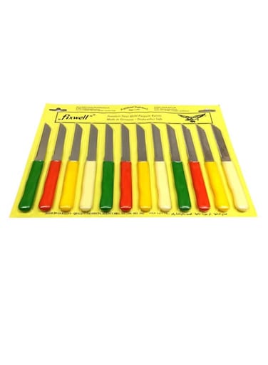 12-Piece German Fruit Knife Set Multicolor