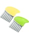 Valuxe Crinkle Cut Tool, All-In-One Multifunctional Wavy Chopper Stainless Steel Tool Assistant, Suitable for Fruits Cutter French Fry Cutting Safe Kitchen Must Have Gadgets(2 PCS Yellow &amp; Green)
