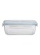 Boro Pro Rectangular Food Storage Container With Lid Blue/Clear 840ml