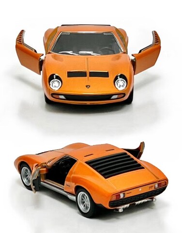 1971 Lamborghini Miura P400 SV Die Cast Metal Doors Openable Pull Back Action Toy car