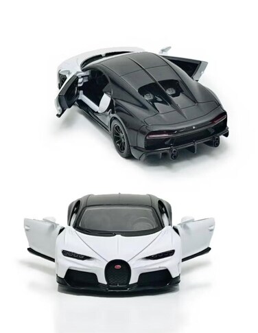 Bugatti Chiron Super sport Car Die Cast Metal Doors Openable Pull Back Action Toy