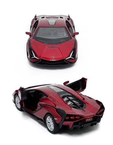 Lamborghini Sian FKP 37 Die Cast Metal Doors Openable Pull Back Action Toy Car