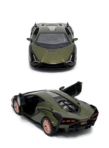 Lamborghini Sian FKP 37 Die Cast Metal Doors Openable Pull Back Action Toy Car