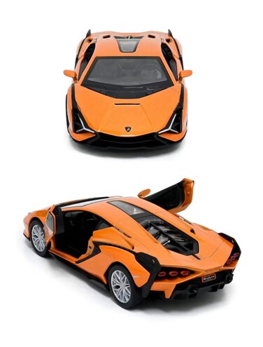 Lamborghini Sian FKP 37 Die Cast Metal Doors Openable Pull Back Action Toy Car