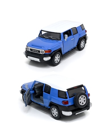 Toyota FJ Cruiser 1/36 Scale Die Cast Metal Doors Openable Pull Back Action Toy Car