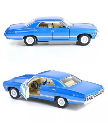 Pull Back Action 1:40 Scale 1967 Chevrolet Impala Doors Openable Collectible Diecast Metal Toy Car