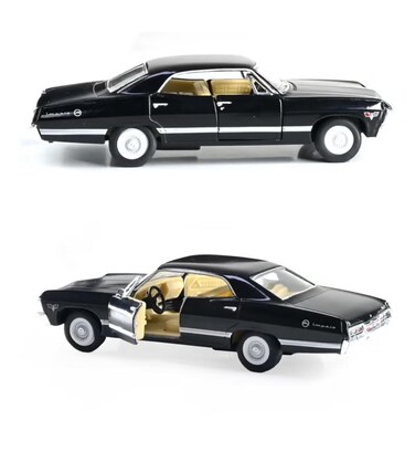 Pull Back Action 1:40 Scale 1967 Chevrolet Impala Doors Openable Collectible Diecast Metal Toy Car