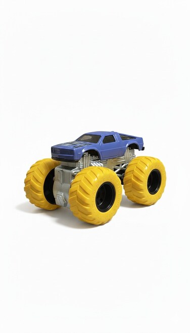 1:64 Scale Monster Truck Mini Toy Car for Kids &ndash; Pull Back Action Vehicle with Big Wheels-Dark Blue