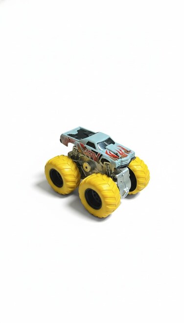 1:64 Scale Monster Truck Mini Toy Car for Kids &ndash; Pull Back Action Vehicle with Big Wheels-Light Blue