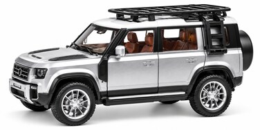 1:22 Die-Cast SUV Toy Car with Lights, Sounds, Pull Back Action &amp; Open Doors-Silver