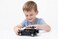 1:22 Die-Cast SUV Toy Car with Lights, Sounds, Pull Back Action &amp; Open Doors-Black