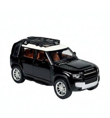 1:22 Die-Cast SUV Toy Car with Lights, Sounds, Pull Back Action &amp; Open Doors-Black