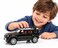1:22 Die-Cast SUV Toy Car with Lights, Sounds, Pull Back Action &amp; Open Doors-Black