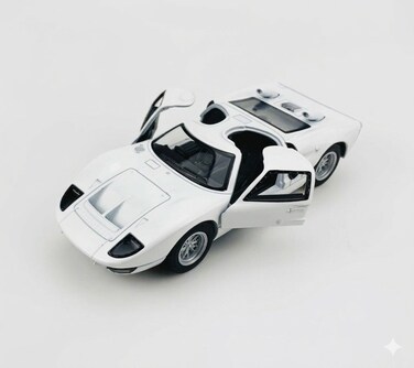 1:32 Scale 1966 Ford GT40 MKII Die-Cast Model Car &ndash; Classic Racing Sports Car Collectible Toy-White