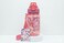 Kids Printed Water Bottle 550ML  Drinking Bottle with Flip Lock Lid and Carry Strap-Pink