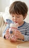 Kids Water Bottle 750ML  Drinking Bottle with Straw Lid and Carry Strap-Pink