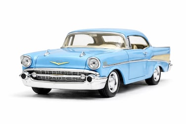 1:40 Scale 1957 Chevrolet Bel Air Diecast Model Car &ndash; Classic Vintage Collectible-Blue