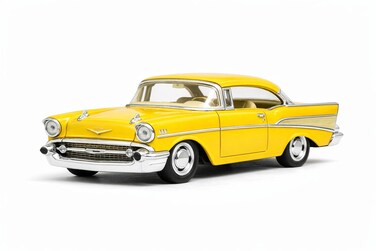 1:40 Scale 1957 Chevrolet Bel Air Diecast Model Car &ndash; Classic Vintage Collectible-Yellow