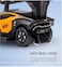 Kids Ride On Car with Music, Manual Push Ride-On Toy Car with Steering Wheel and Parent Handle, Toddler Foot to Floor Ride Car for Boys &amp; Girls-Orange