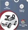 Kids Manual Push Ride-On Car with Musical Steering Wheel, Storage Space &amp; Anti-Roll Over Stopper, Safe &amp; Fun Ride for Toddlers-White