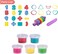 Kids Mathematics &amp; Shape Learning Dough Set &ndash; Educational Play Dough Kit with Numbers, Shapes &amp; Tools for Creative Learning
