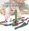 Electric Domino Train Set for Kids &ndash; Automatic Domino Laying Toy with Lights, Blocks &amp; Accessories, STEM Learning Playset