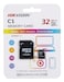 Hikvision C1 32GB MicroSDHC Memory Card V10 with Adapter &ndash; Reliable Storage up to 92MB/s
