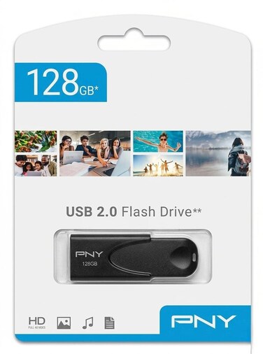 PNY 128GB USB 2.0 Flash Drive &ndash; Compact Portable Data Storage