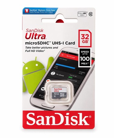 SanDisk Ultra 32GB microSDHC UHS-I Memory Card &ndash; Up to 100MB/s for Full HD Video
