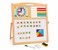 Multi-Functional Double-Sided Drawing Board for Kids &ndash; Wooden Educational Easel with Magnetic Letters, Numbers, Clock &amp; Abacus Learning Set
