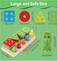 Wooden Fishing Game Toy Set for Kids &ndash; Magnetic Fishing Four-Post Puzzle Board with Shapes Sorting, Hand-Eye Coordination &amp; Early Learning Educational Toy (36+ Months)