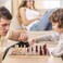 Wooden Chess &amp; Checkers Set 15 Inch Magnetic Folding Board &ndash; Premium Wooden Pieces, Travel-Friendly Storage Case, Strategy Board Game for Kids &amp; Adults
