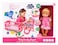 Baby Doll Play Set with Rocking Cradle, Feeding Seat and Toy Accessories for Kids