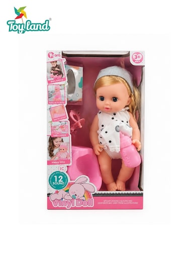 Baby Doll Play Set with Feeding Bottle, Potty Chair and Accessories &ndash; Pretend Play Doll Toy for Kids 3+ Years