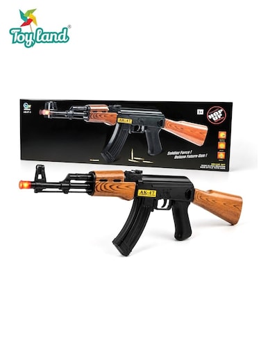 Kids Toy Rifle Gun with Flashing Barrel Light &ndash; Fun Pretend Play Military Style Toy for Boys Age 3 Years and Above