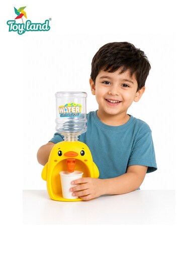 Mini Duck Water Dispenser Toy for Kids &ndash; Cute Cartoon Pretend Play Water Dispenser with Cup, Interactive Drinking Machine Toy for Children, Fun Educational Toy for Boys &amp; Girls 3+ Years