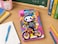 Kids Cartoon Bicycle Pencil Case with Sharpener &ndash; Cute Sport Theme Multipurpose Stationery Box for School Boys and Girls
