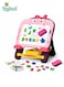 Kids Double-Sided Magnetic Drawing Board Easel with Alphabet &amp; Number Magnets, Whiteboard, Markers and Storage Tray &ndash; Educational Learning Board for Toddlers