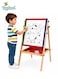 Double-Sided Wooden Easel Drawing Board for Kids with Whiteboard, Blackboard, Storage Tray, Marker, Chalk and Eraser &ndash; Educational Art &amp; Learning Easel