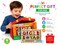Magnetic Bead Maze Wooden Alphabet Learning Board with Magnetic Pen, Letter Recognition, Color Matching and Fine Motor Skills Activity for Kids