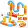 Toyland Versatile Magnetic Railcar 147-Piece Modular Magnetic Track Train Set with USB Rechargeable Magnetic Train, Bridges, Traffic Signs &amp; DIY Track Building Kit for Kids