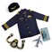 Kids Pilot Role Play Costume Set with Captain Uniform, Pilot Hat, Toy Airplane, Compass, and Boarding Pass Accessories for Fancy Dress, Pretend Play &amp; School Events