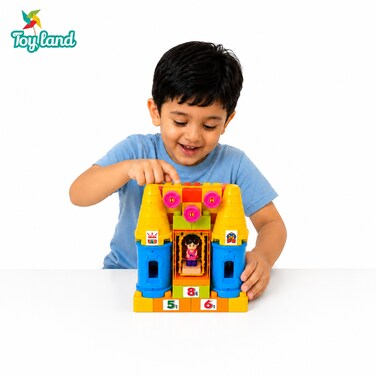 Kids Castle Building Blocks Set with Backpack Storage Bag, Educational Construction Toy, Large Colorful Building Bricks, Creative Learning &amp; Pretend Play Toy for Toddlers Boys &amp; Girls 3+ Years