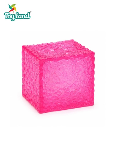 Cube Squeeze Ball Stress Relief Toy, Soft Sensory Squishy Fidget Cube for Kids &amp; Adults, Hand Exercise &amp; Anxiety Relief Toy-Pink