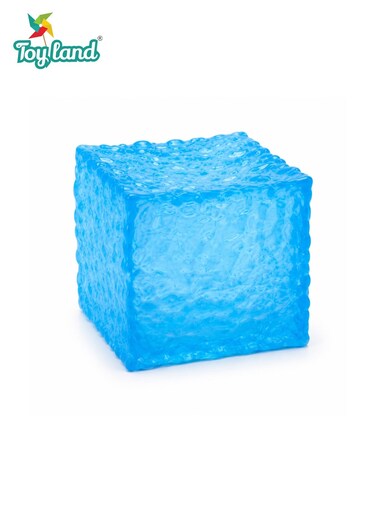 Cube Squeeze Ball Stress Relief Toy, Soft Sensory Squishy Fidget Cube for Kids &amp; Adults, Hand Exercise &amp; Anxiety Relief Toy-Blue