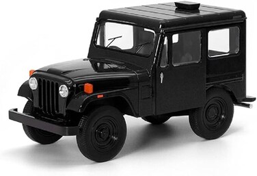 1:26 Scale 1971 Jeep DJ-5B Diecast Model Car &ndash; Classic Vintage Utility Vehicle with Opening Doors-Black