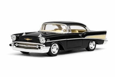 1:40 Scale 1957 Chevrolet Bel Air Diecast Model Car &ndash; Classic Vintage Collectible-Black